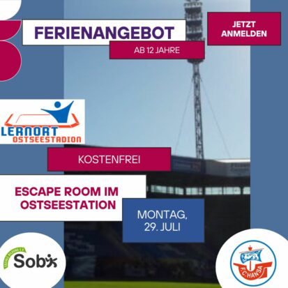 Ferienangebot: Escape Room im Ostseestadion