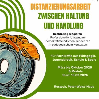 Fortbildung zu Distanzierungsarbeit – ZWISCHEN HALTUNG UND HANDLUNG