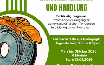 Fortbildung zu Distanzierungsarbeit – ZWISCHEN HALTUNG UND HANDLUNG