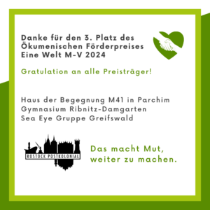 Ökumenischer Förderpreis Eine Welt 2024 Platz 3